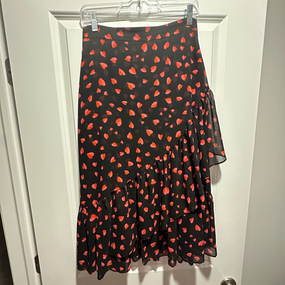 Ann Taylor heart midi skirt Worn